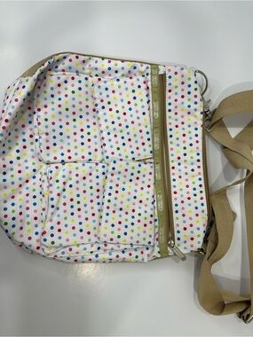 White Multicolor Polka Dot Crossbody Bag - Le sac
